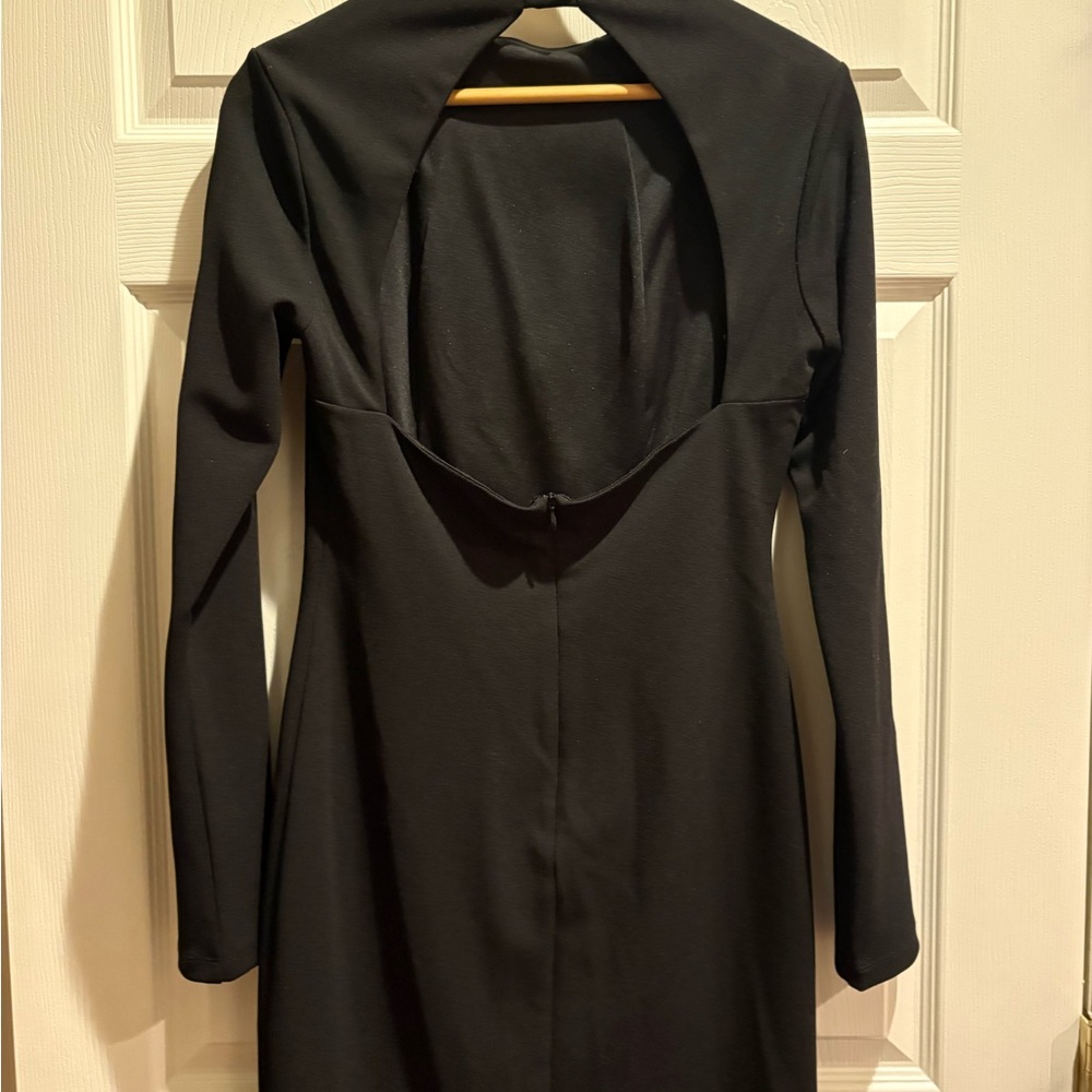 Lulus All That‎ You Wish For Black Mock Neck Cutout Bodycon Dress size medium - Picture 6 of 6